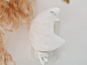Nachtlampje zoutsteen - maan wit