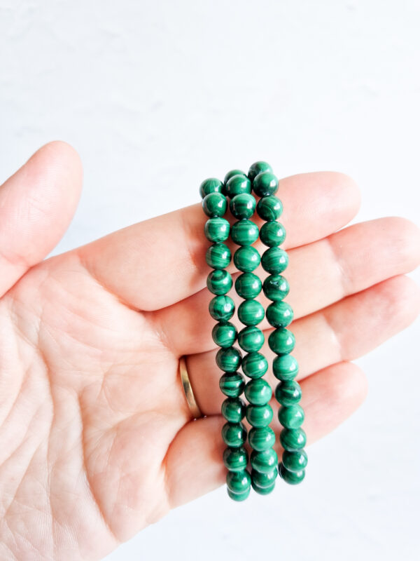 Malachiet armband 6 mm - Afbeelding 2