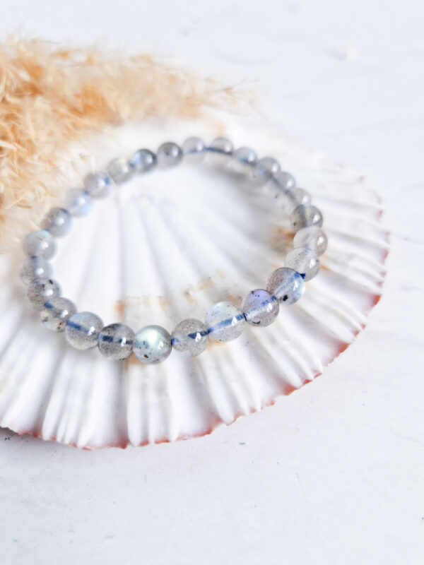 Labradoriet armband (met veel flash) 7 mm - Afbeelding 2