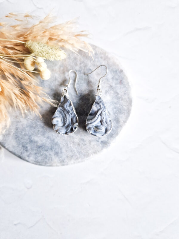 Agaat / Chalcedoon oorbellen
