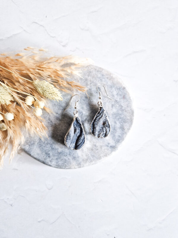 Agaat / Chalcedoon oorbellen