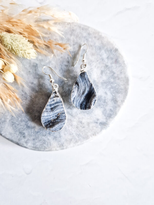 Agaat / Chalcedoon oorbellen