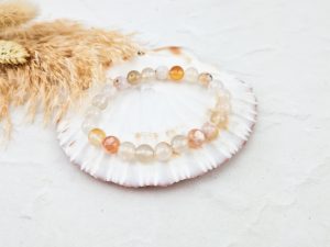 Bloemagaat armband 8mm
