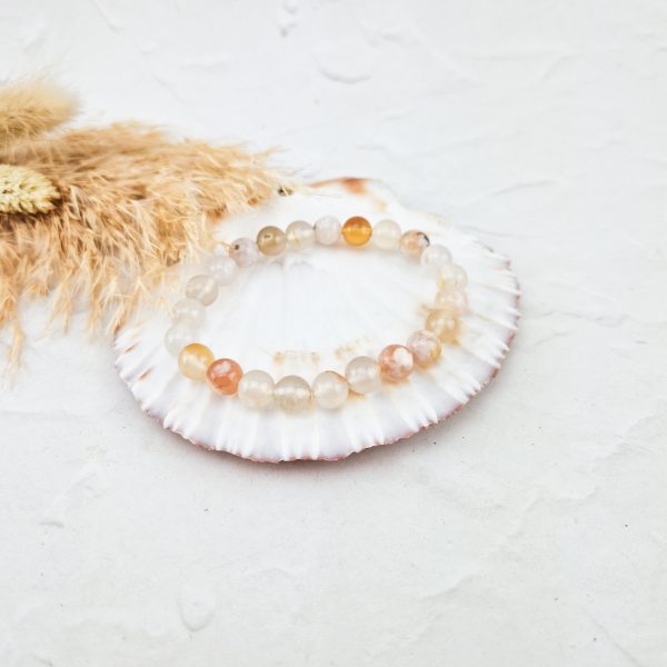 Bloemagaat armband 8mm