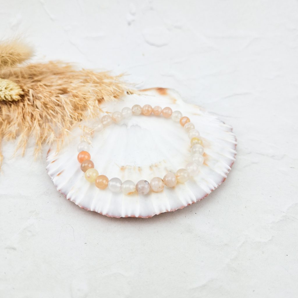 Bloemagaat armband 6 mm