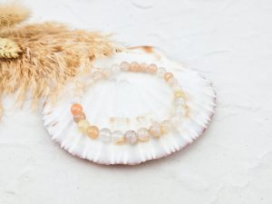 Bloemagaat armband 6 mm