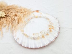 Bloemagaat armband 4 mm