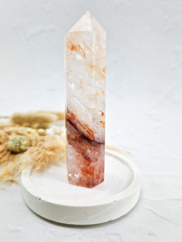 Fire quartz toren (hematoide kwarts/red healer)