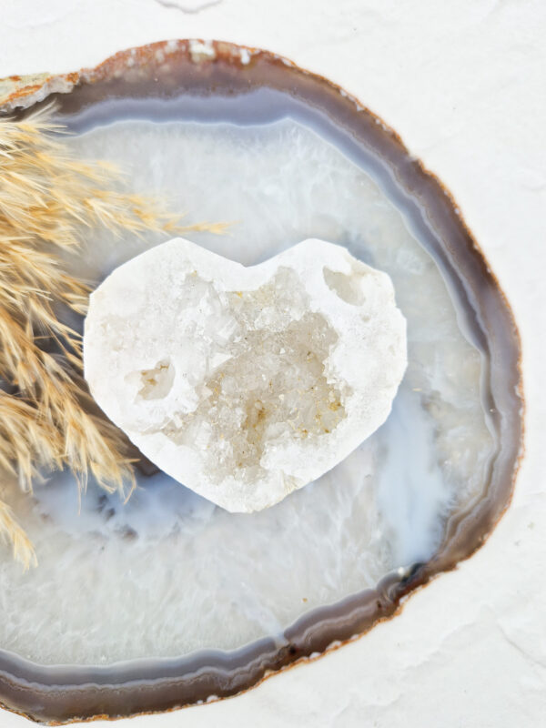 bergkristal geode hart