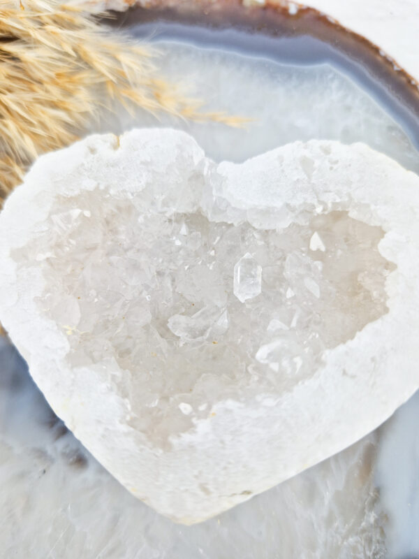 bergkristal geode hart