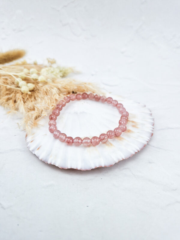 aardbeienkwarts armband 6 mm