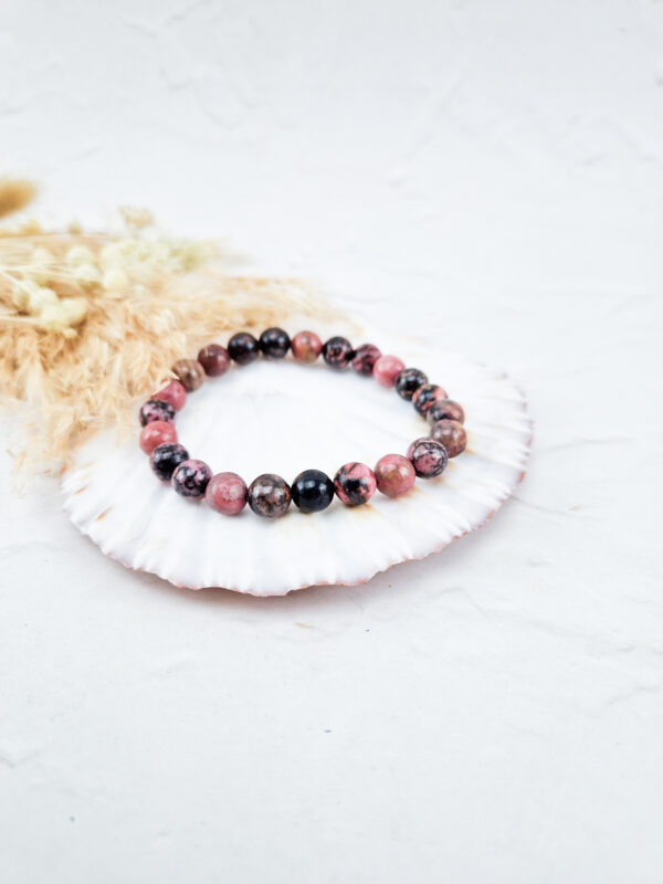 rhodoniet armband 8 mm