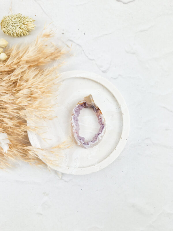agaat + amethist geode plakje