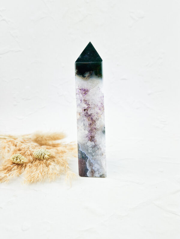 Mosagaat met amethist toren XL