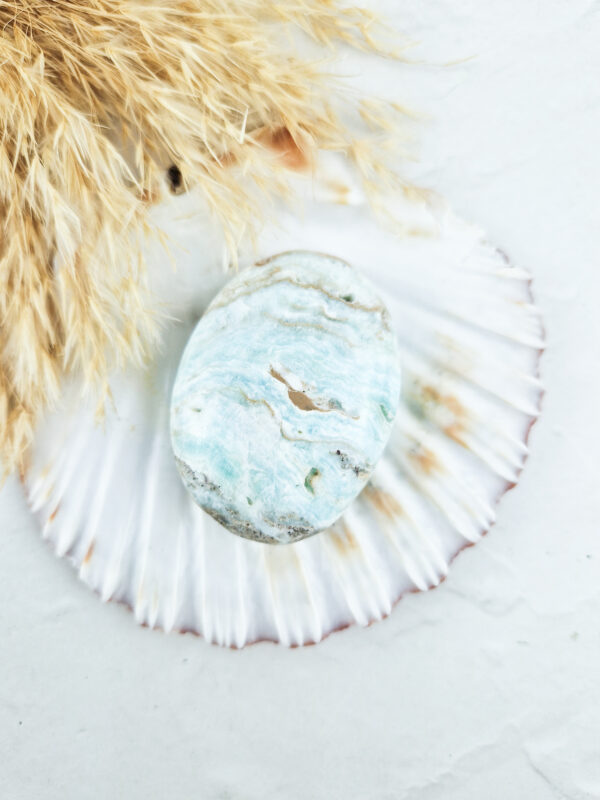Carribean blue calciet handsteen #3 - Afbeelding 2