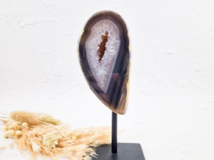 agaat op standaard met druzy