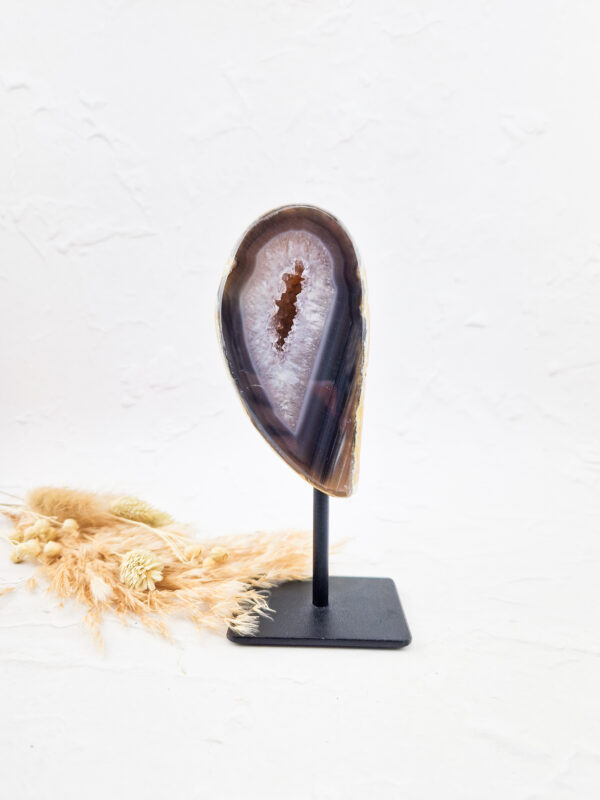 agaat op standaard met druzy