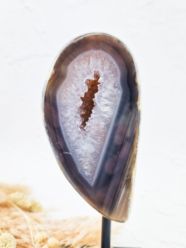 agaat op standaard met druzy