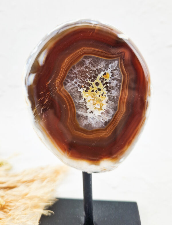 agaat op standaard met druzy