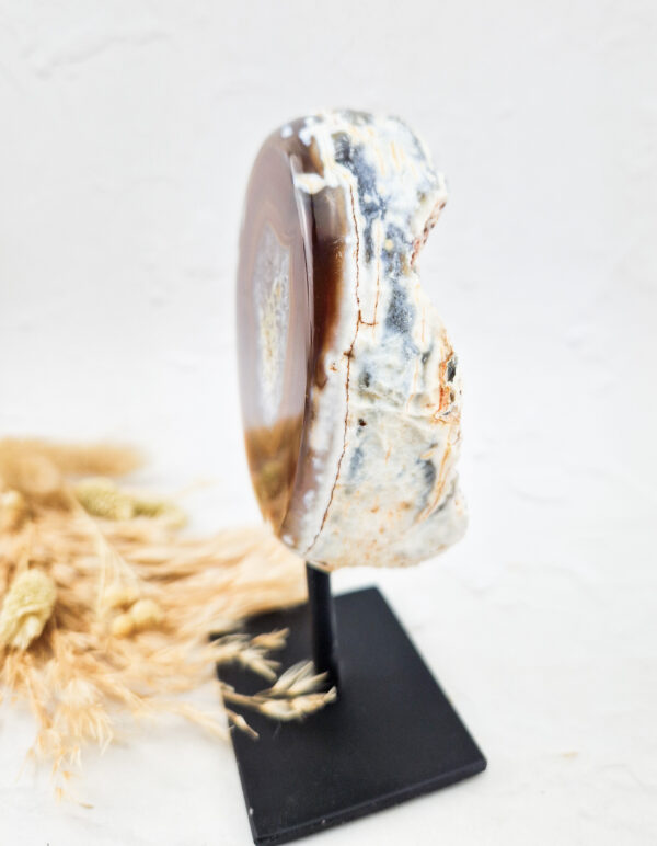 agaat op standaard met druzy