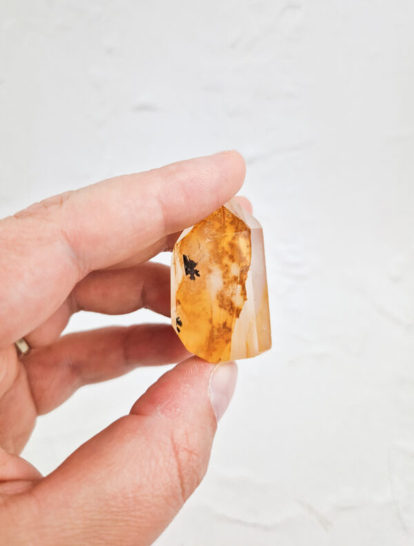 Limonietkwarts met dendriet 