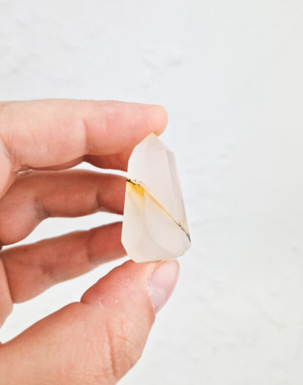 Limonietkwarts met dendriet 