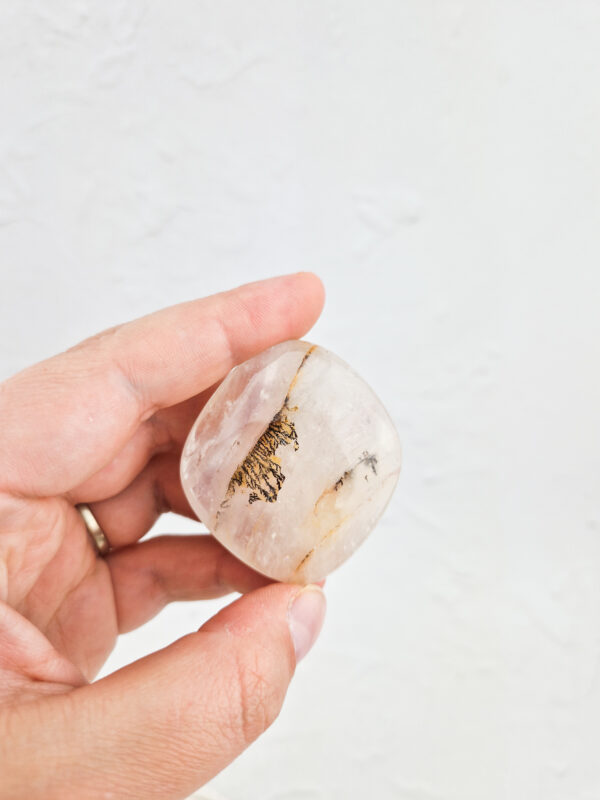 Limonietkwarts met dendriet 