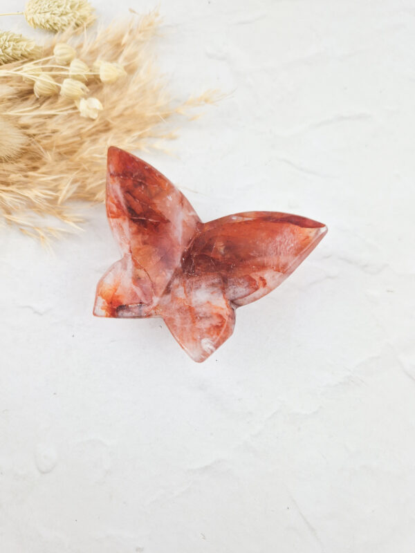 Hematoide kwarts vlinder (red healer/fire quartz)