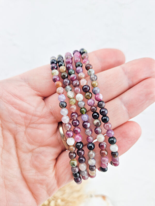 Gekleurde toermalijn armband 4mm