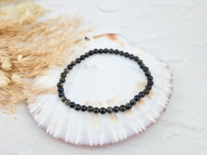 Goud obsidiaan armband 4mm