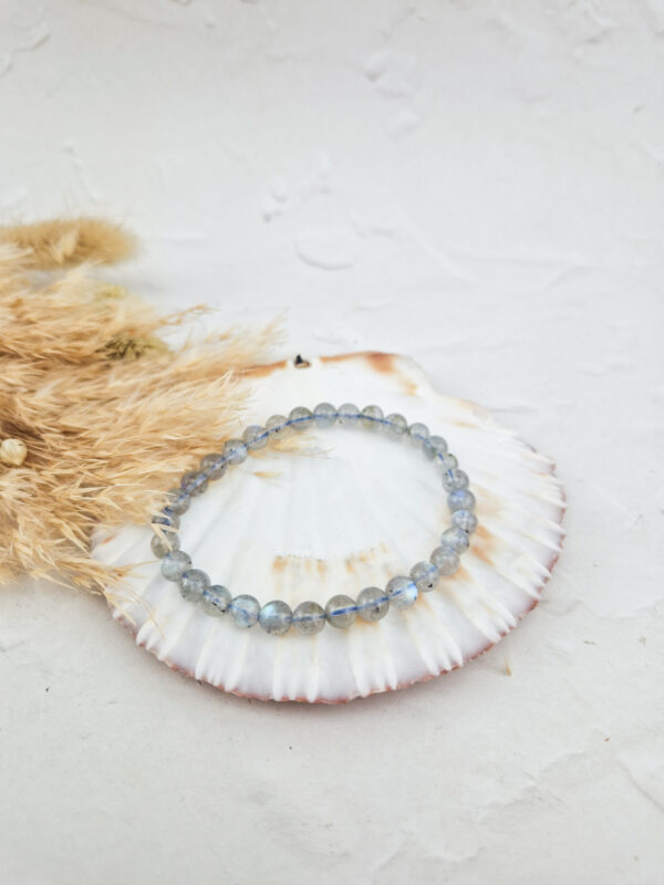 Labradoriet armband 6 mm (veel flash)