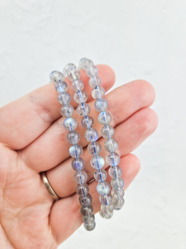 Labradoriet armband 6 mm (veel flash)
