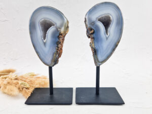 Agaat op standaard (set van 2)