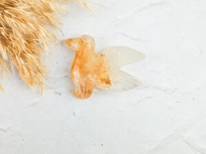 Golden healer/limoniet kwarts kolibrie