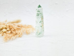 Prasioliet (groene amethist) toren (b-keuze)
