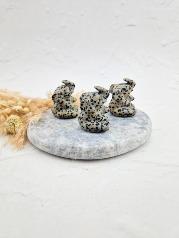 Dalmatier jaspis zittende olifant