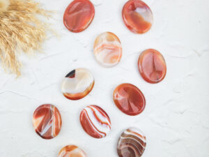 carneool worry-stone/duimsteen