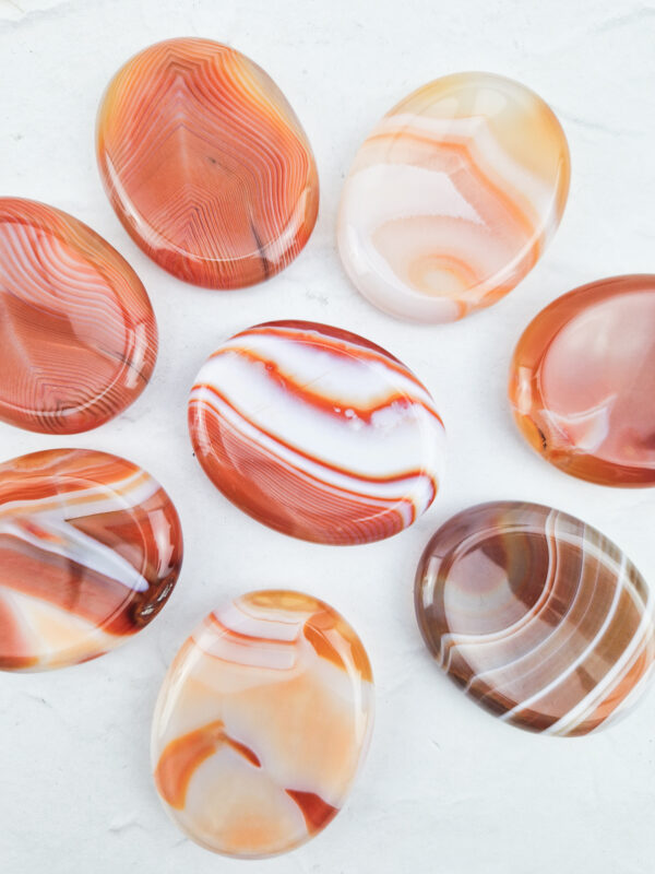 carneool worry-stone/duimsteen
