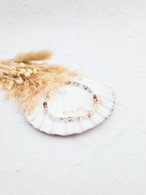 Kwarts mix armband 4 mm