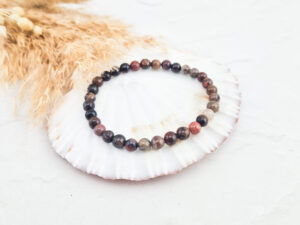 Versteend hout armband 6 mm
