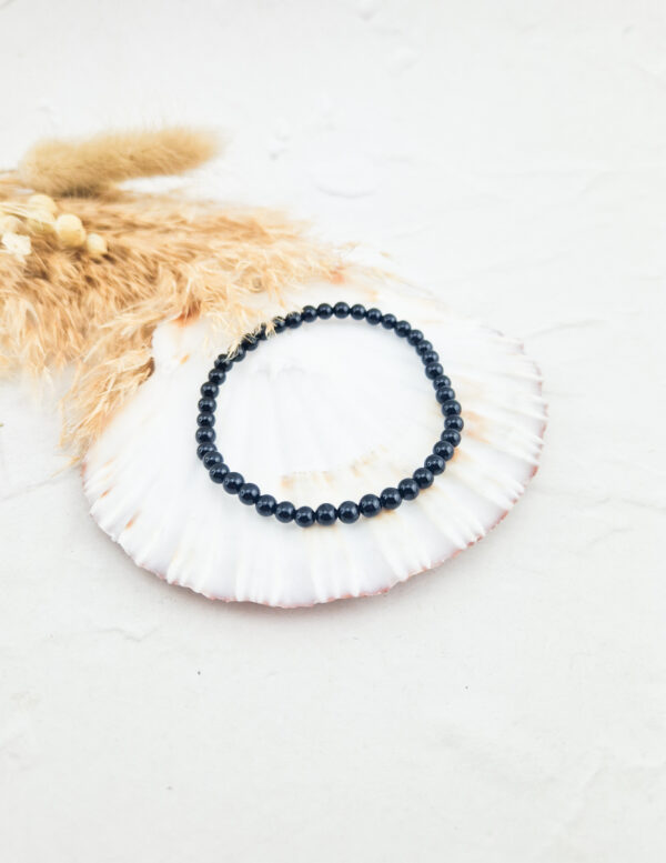 Zwarte toermalijn armband 4mm