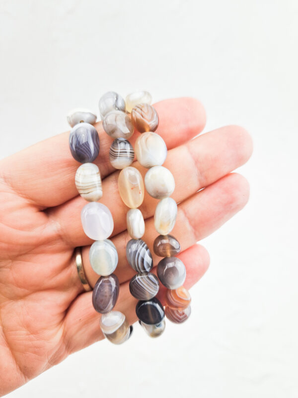 Botswana agaat trommelsteen armband