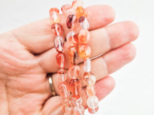 Hematoide kwarts trommelsteen armband