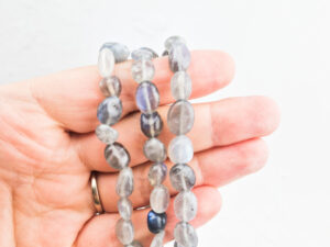 Labradoriet trommelsteen armband