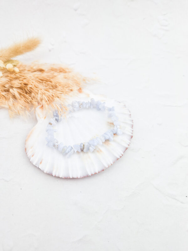 Blue lace agaat split armband (chalcedoon)