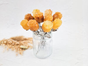 Edelsteen roos: Limoniet kwarts (golden healer)