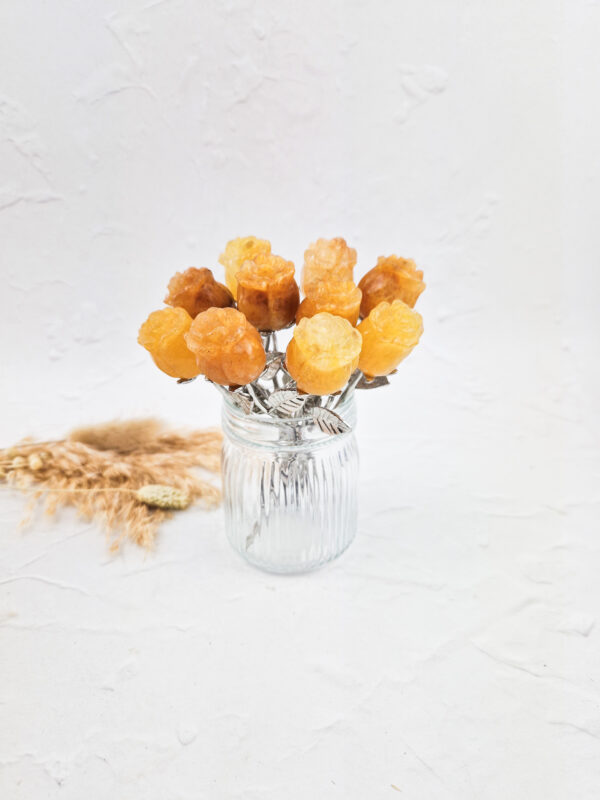 Edelsteen roos: Limoniet kwarts (golden healer)