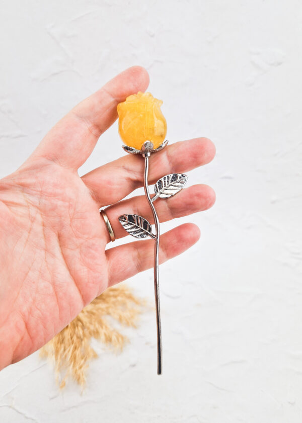 Edelsteen roos: Limoniet kwarts (golden healer)