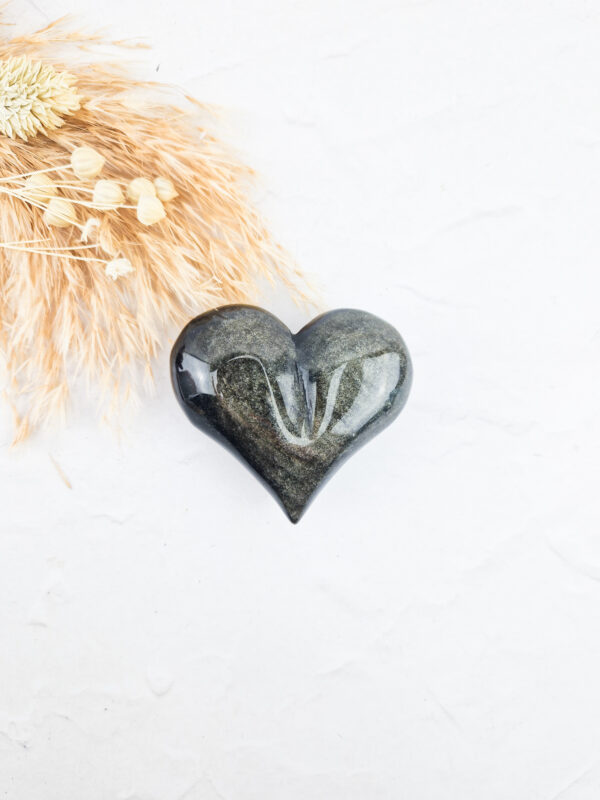 Goud obsdiaan hart