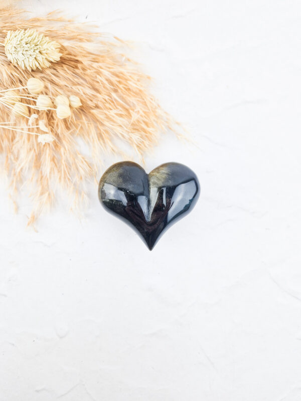 Goud obsdiaan hart